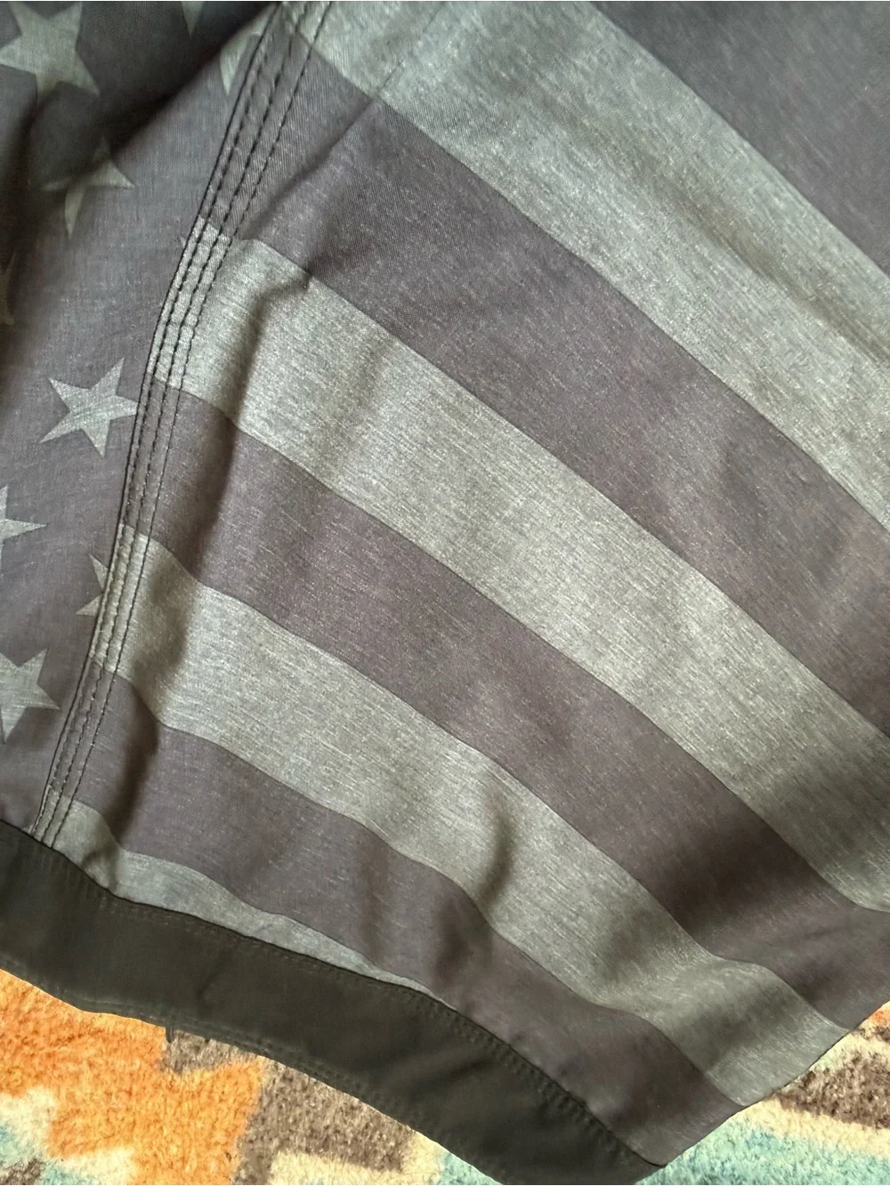 NWT Men’s Hurley black & gray American flag swim shorts